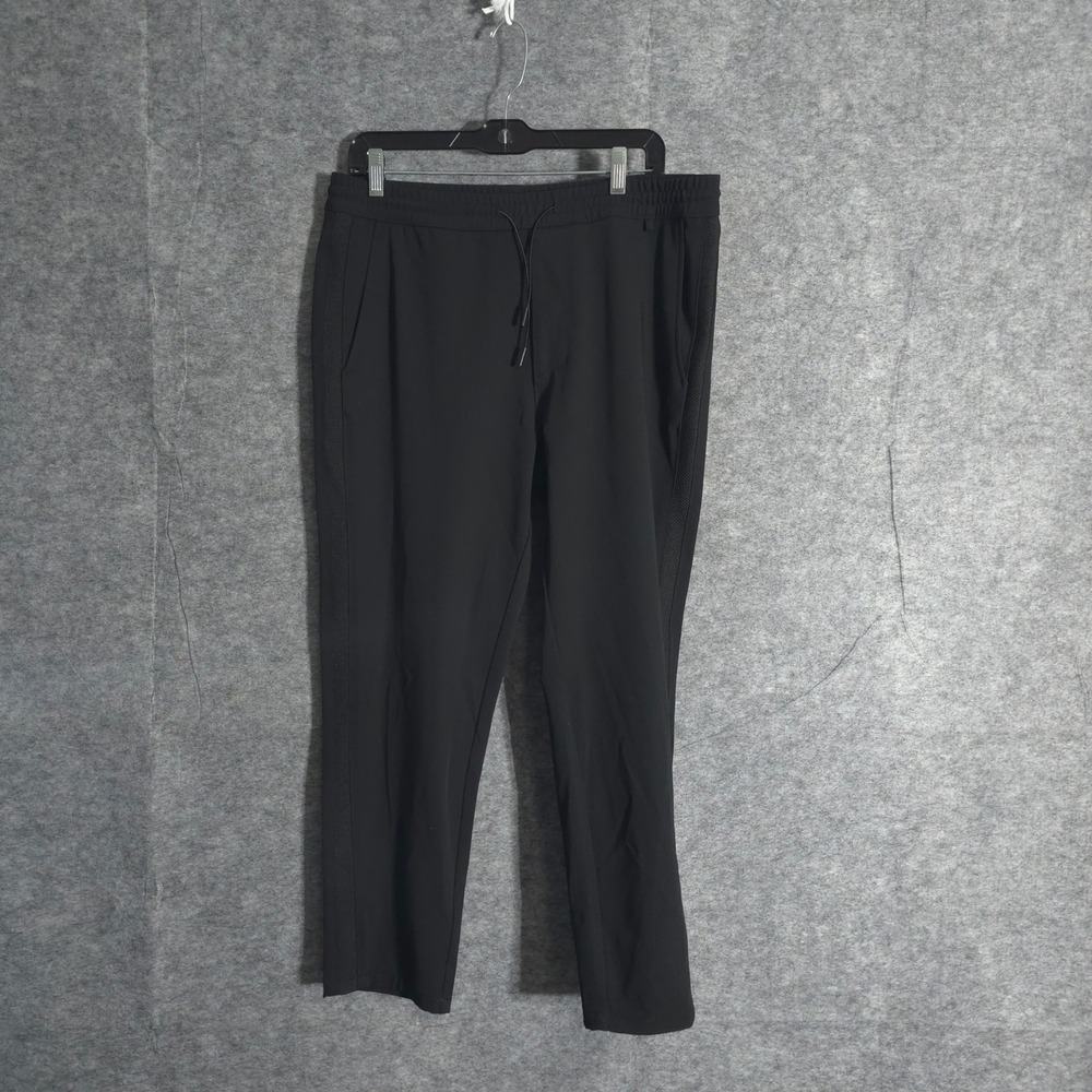 Zara Jogger Pants Mens L Black Solid Drawstring Lounge Activewear Casual Solid